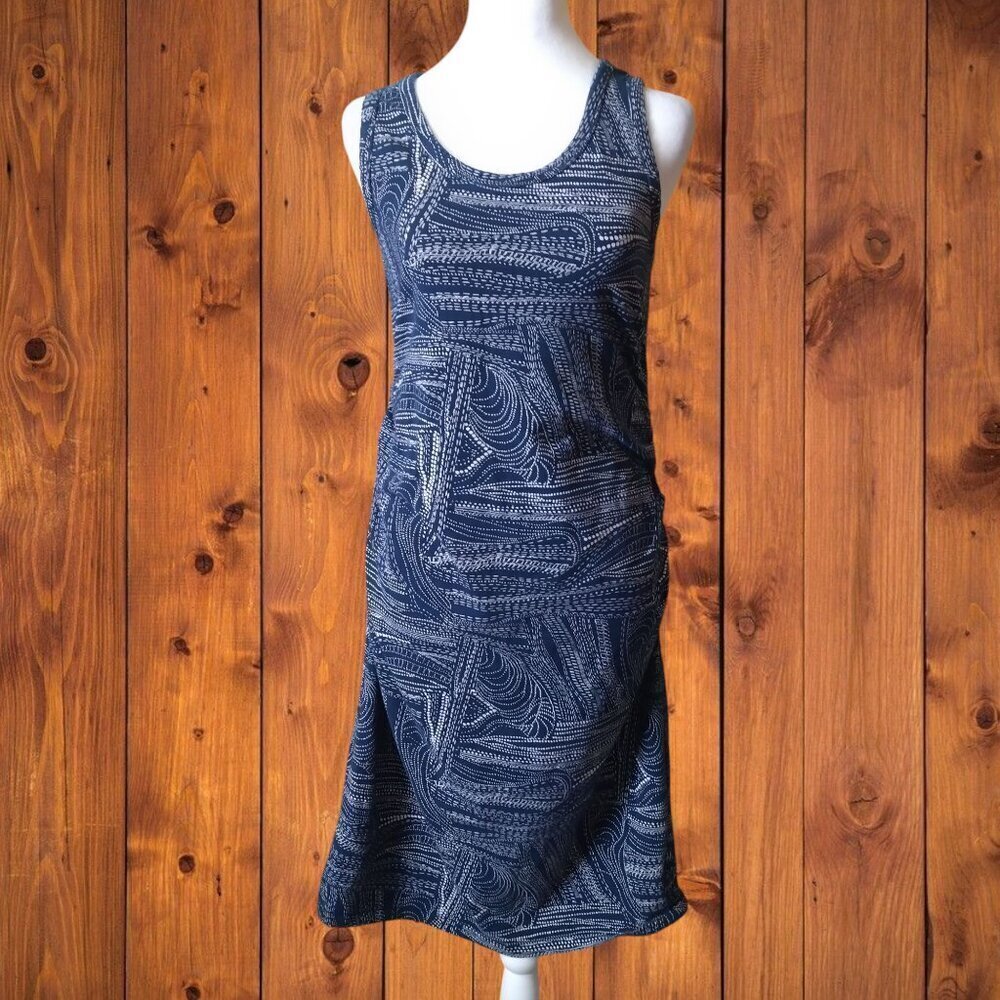 Liz Lange Maternity Women's Medium Scoop Neck Sleeveless Geometric Print Dress